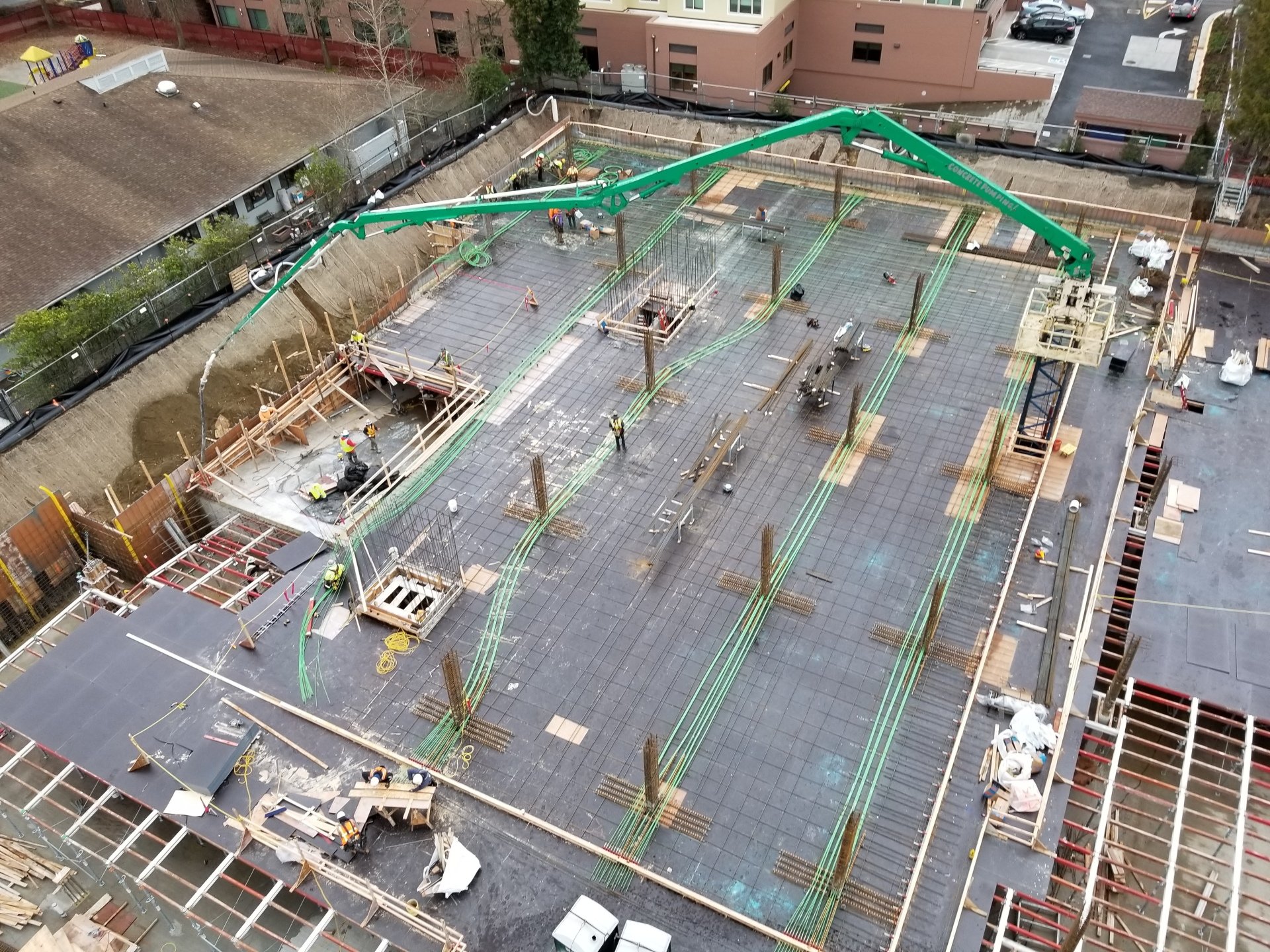 Jobsite Stud Welding Rails Concrete Shearing Renton WA Downey CA