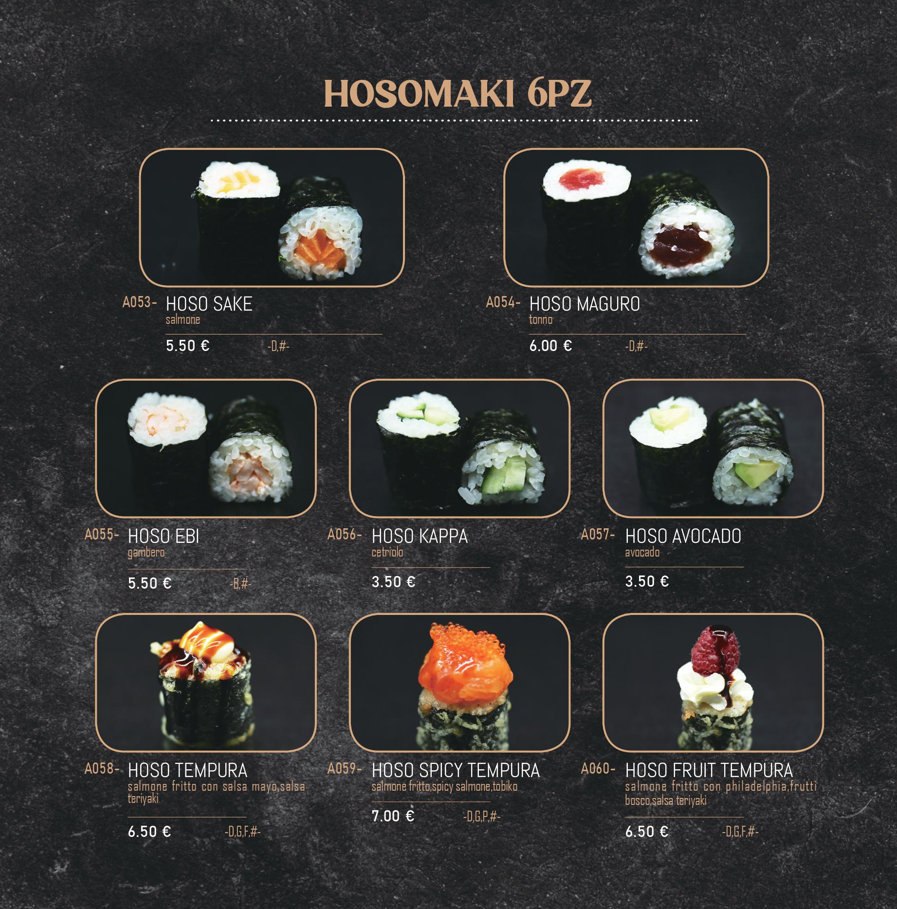 Menù Sushi All You Can Eat Roma Mizu Sushi