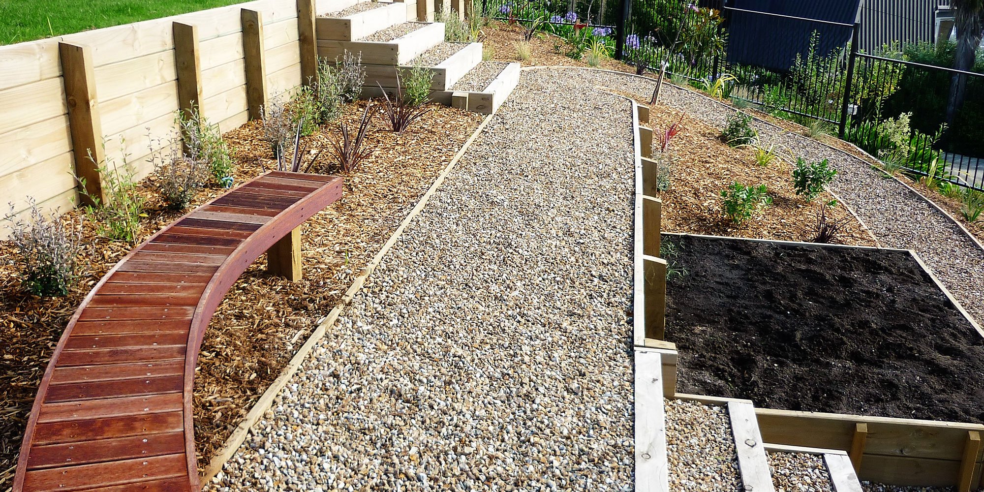 Landscaping in progress