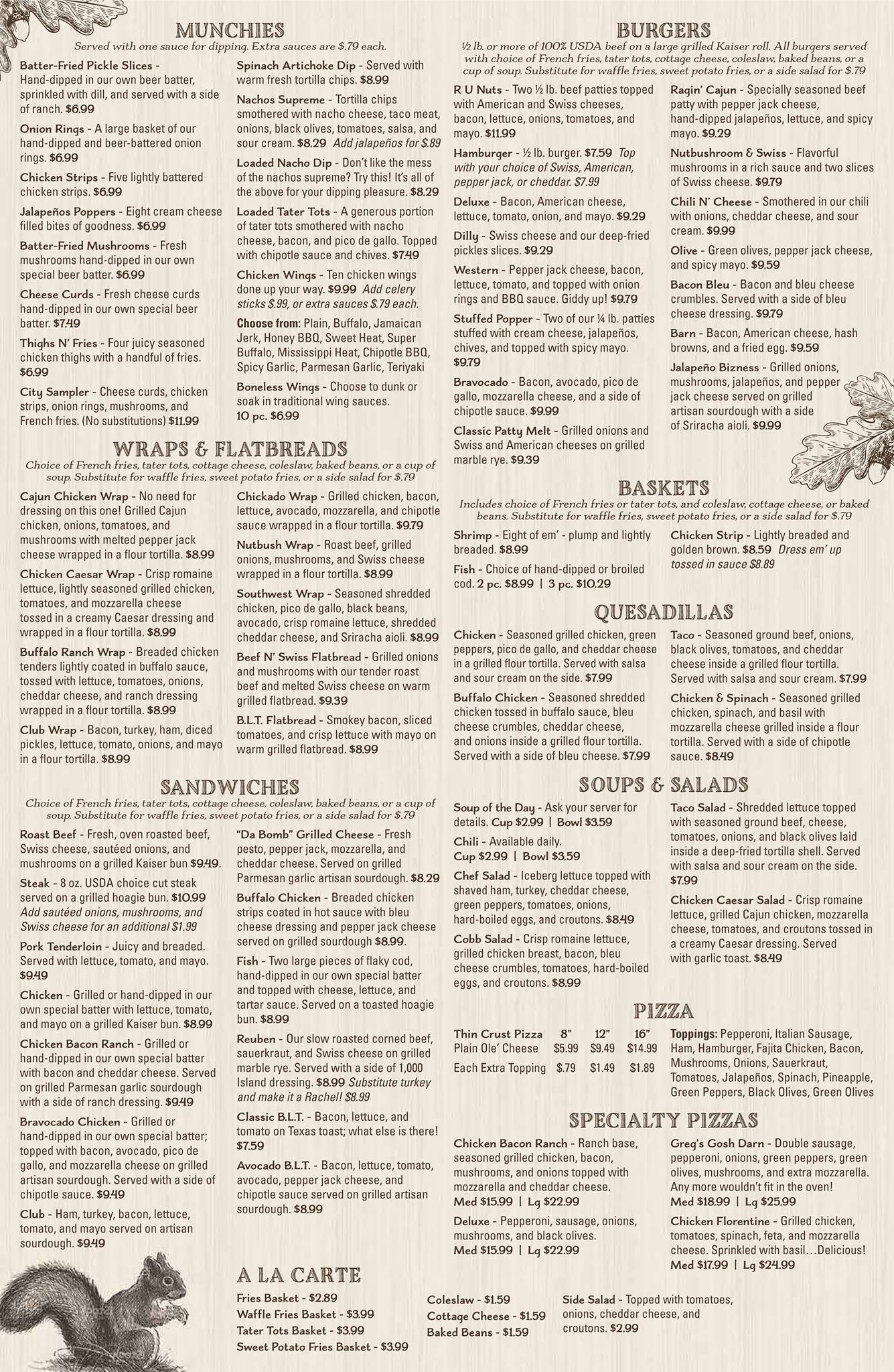 Nutbush City Limits MENU