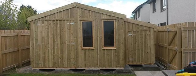 Small timber buildings and Wendy houses in Forres