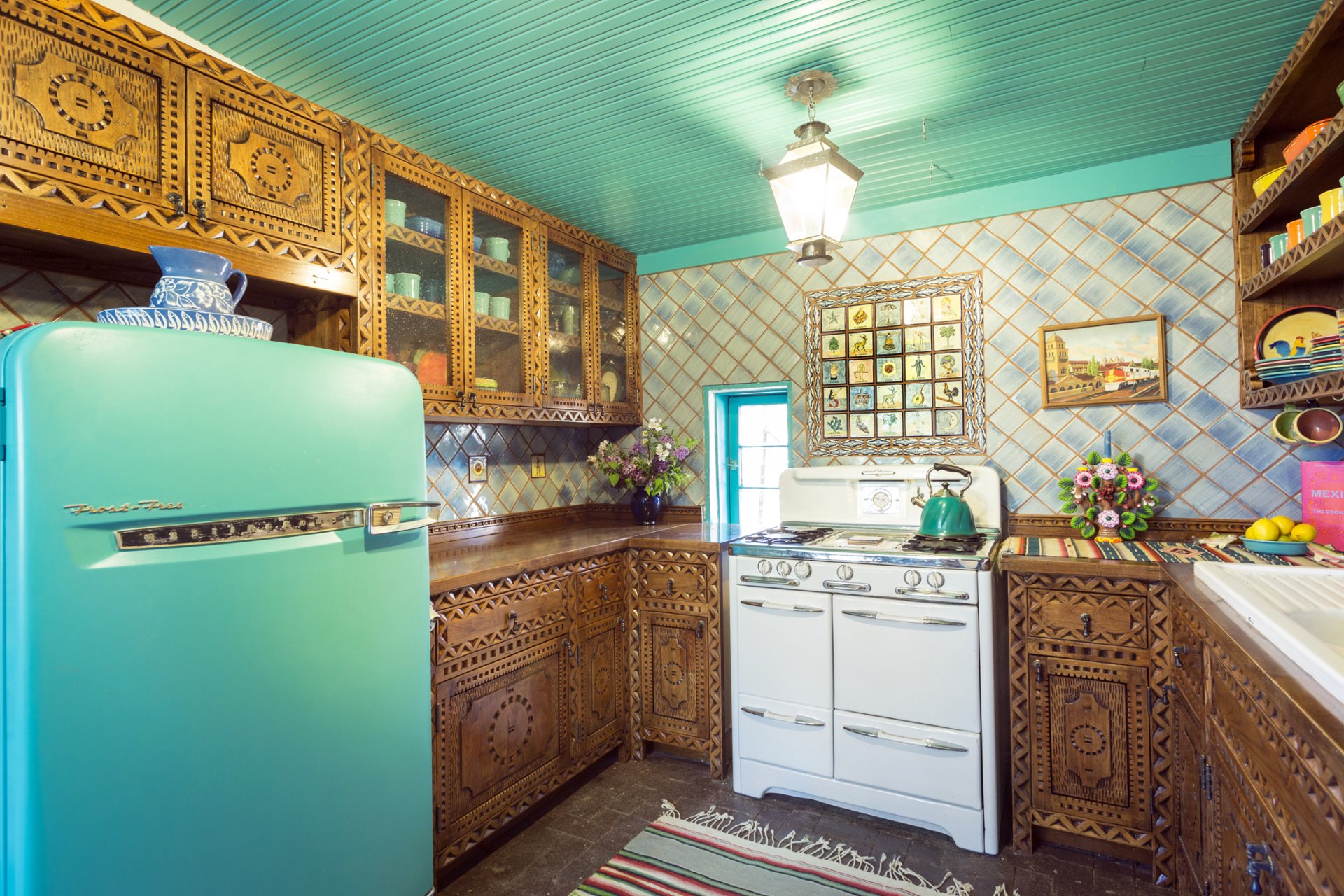 Carved Kitchen Cabinets, Refacing Cabinets, Santa Barbara, CA Santa Fe, NM
