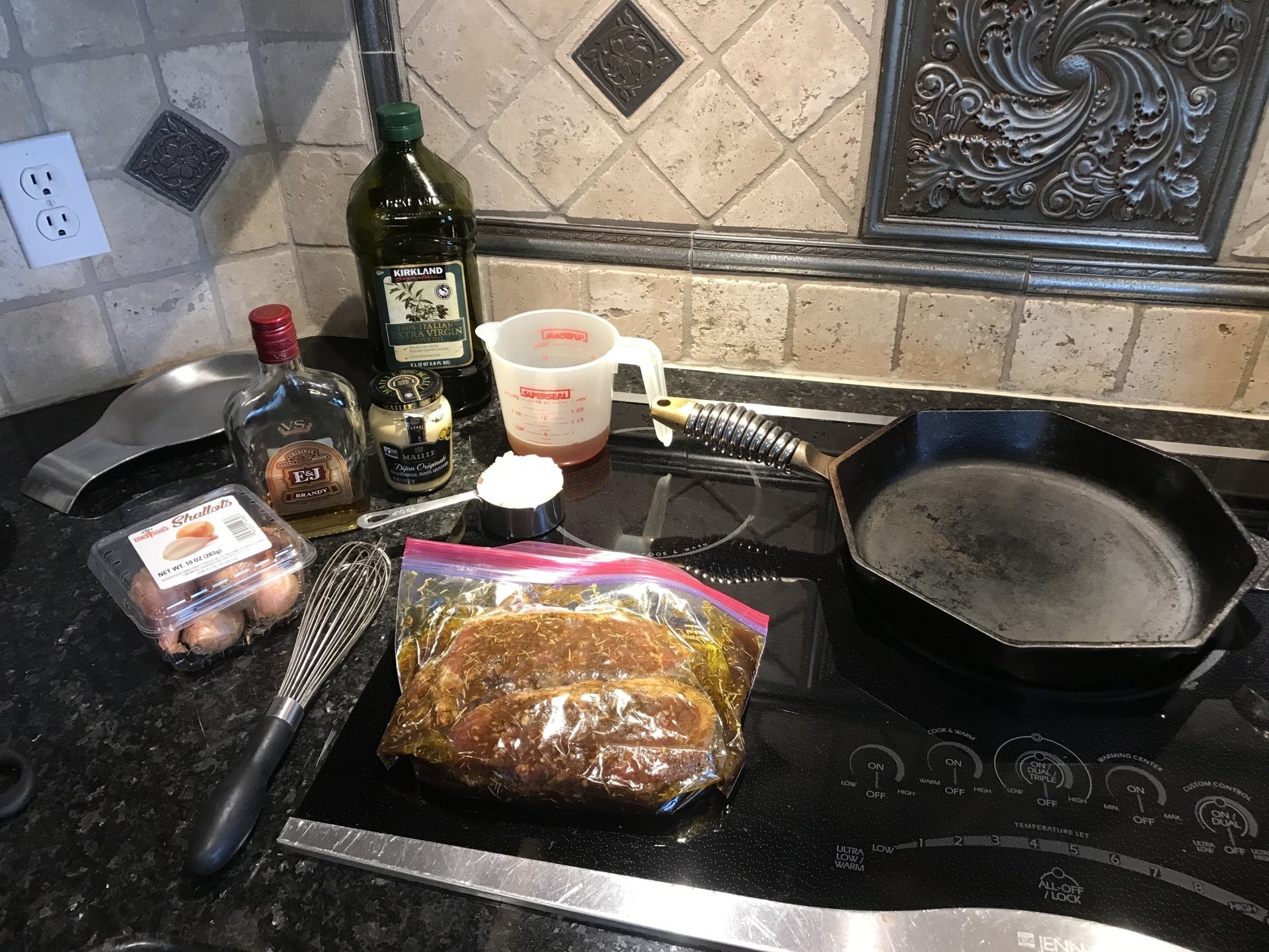 Marinated Steak Frites with Shallot Pan Sauce
