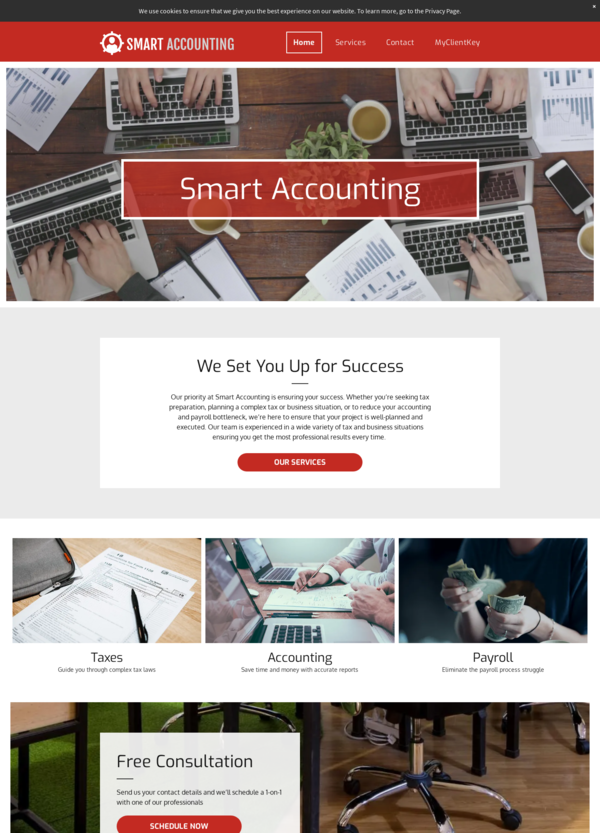My Client Key Smart Professional - Red Template