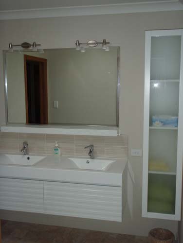 View of a renovated bathroom 