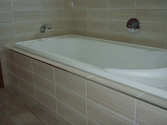 View of a renovated bathroom 