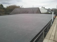 Slant flat roof