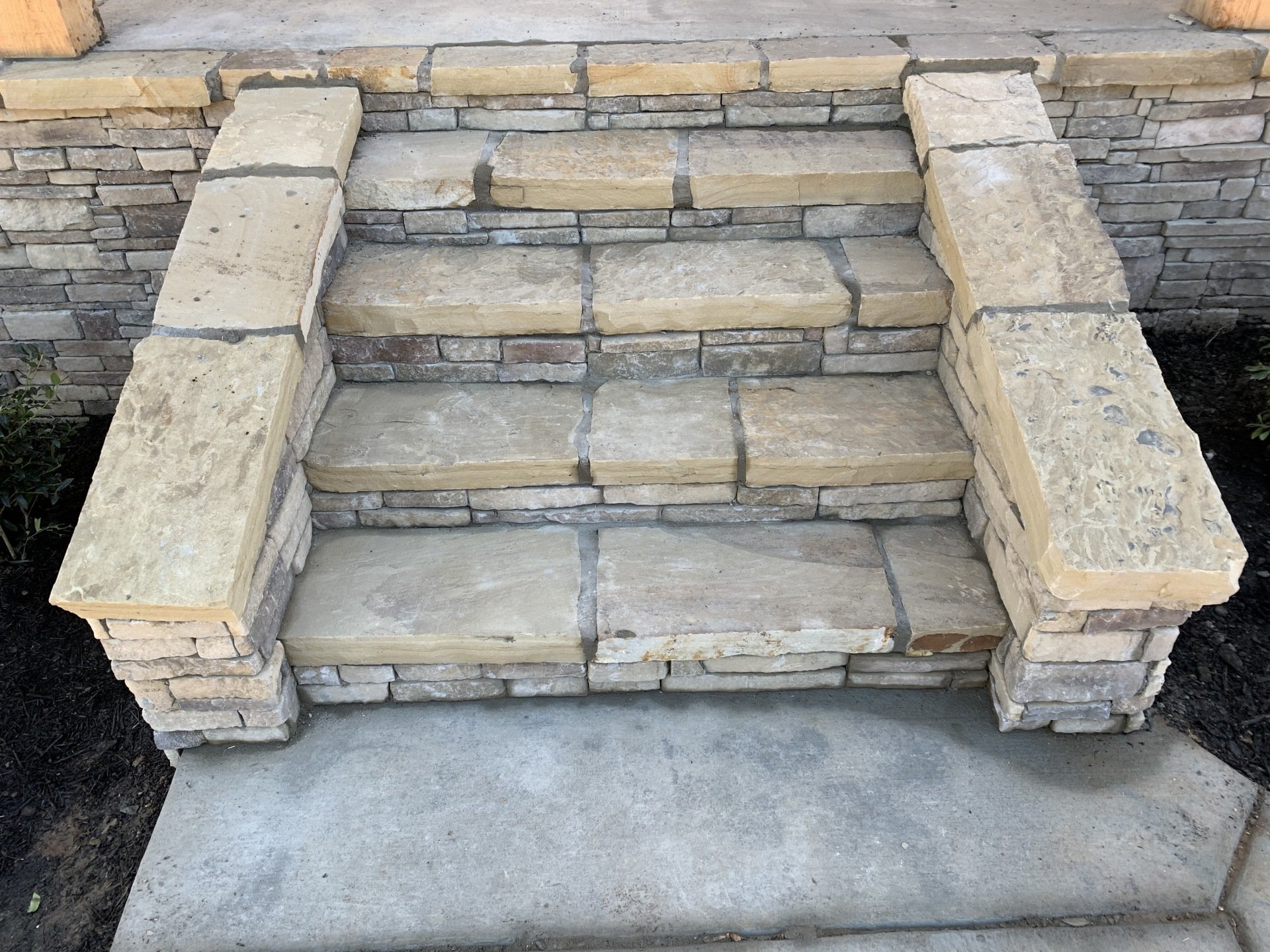 Stone Veneer Steps Design & Installation in Benton, Arkansas