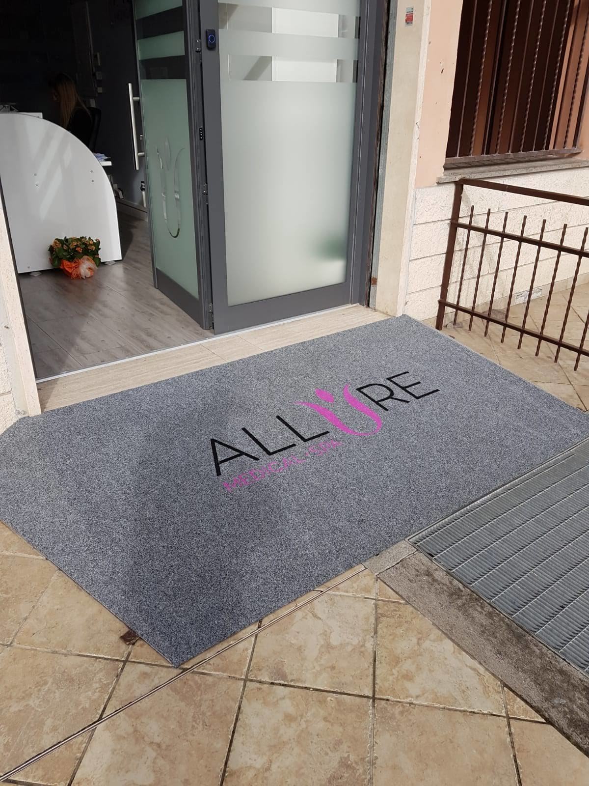 Zerbino Antiscivolo 100x50 Cm Per Esterni E Interni – Tappetino Assorbente In Poliestere Con Retro TPR, Colori Grigio Blu Beige