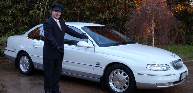 A corporate car hire employee on the Mornington Peninsula