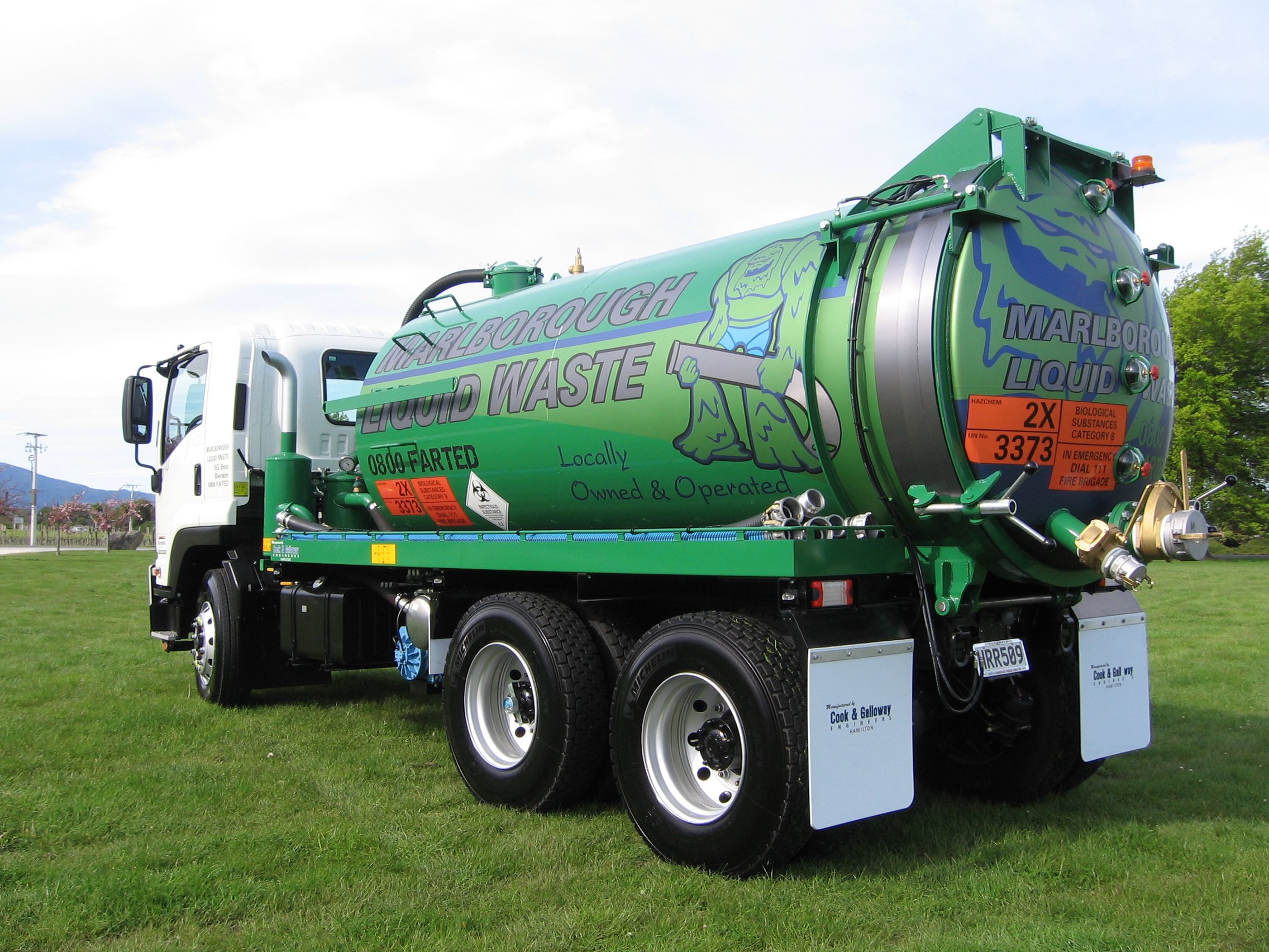 liquid waste removal truck