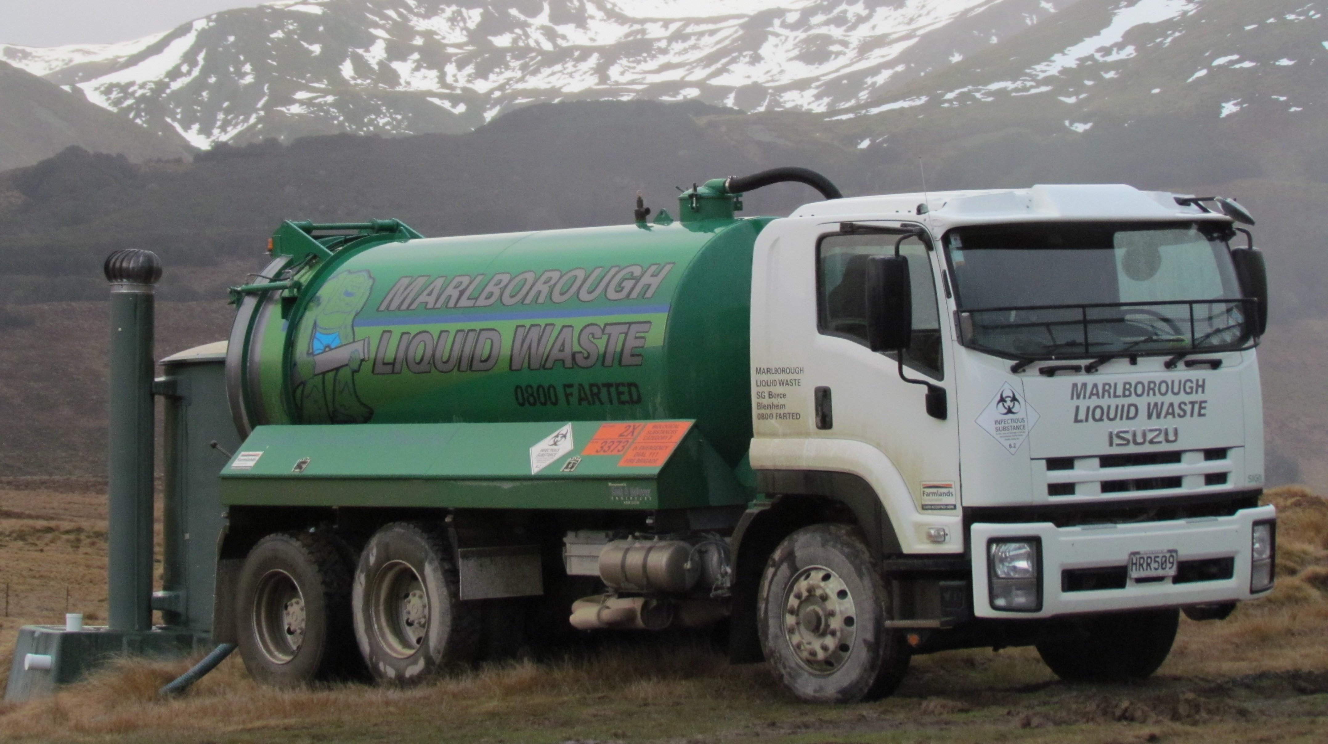 liquid waste removal truck
