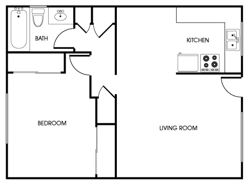 1 bed 1 bath