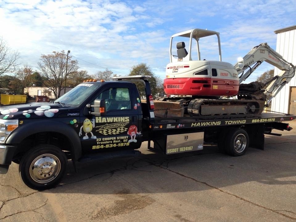 Check Hawkins Towing in Action in Greenville, SC
