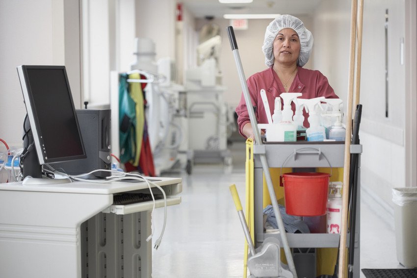 Hospital cleaners at Ellack Cleaning Contractors Ltd