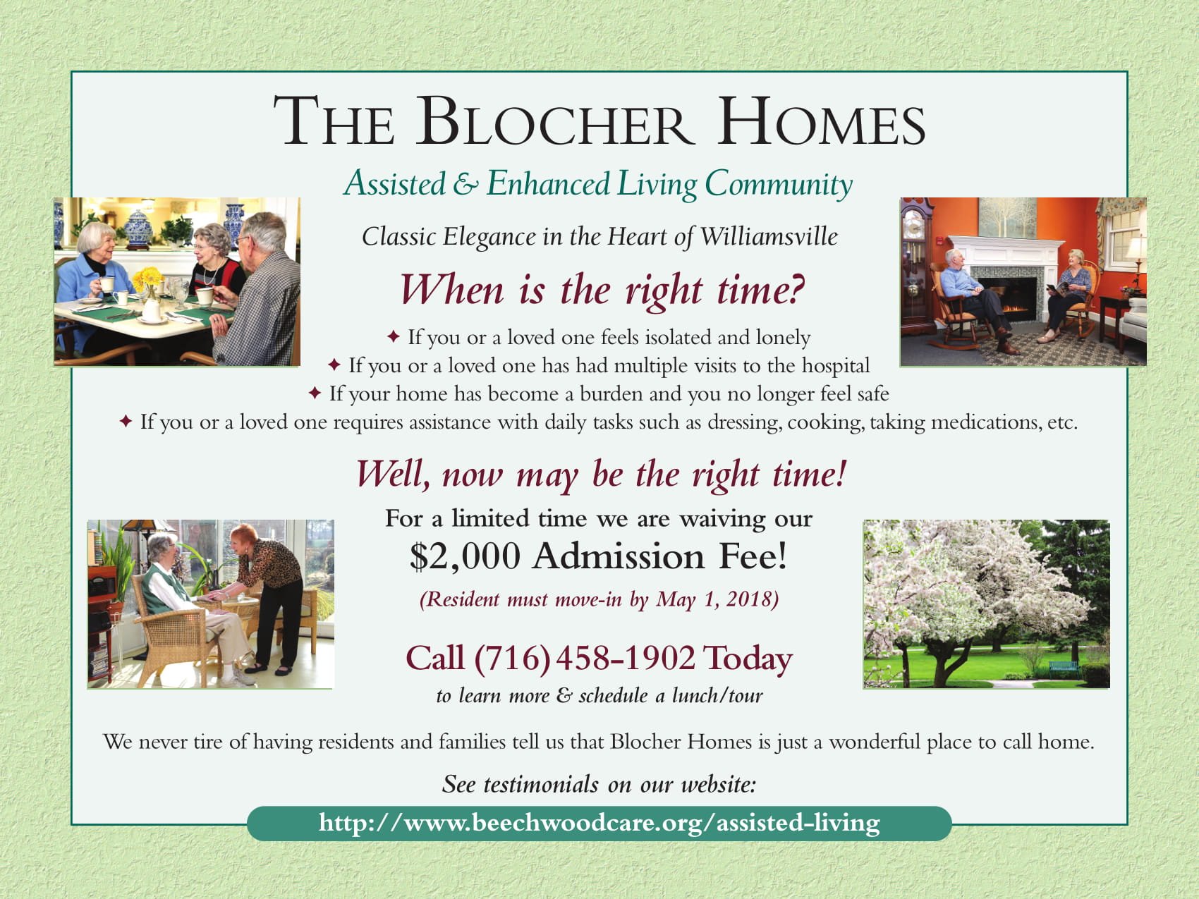 Beechwood Continuing Care Assisted Senior Living Home Buffalo