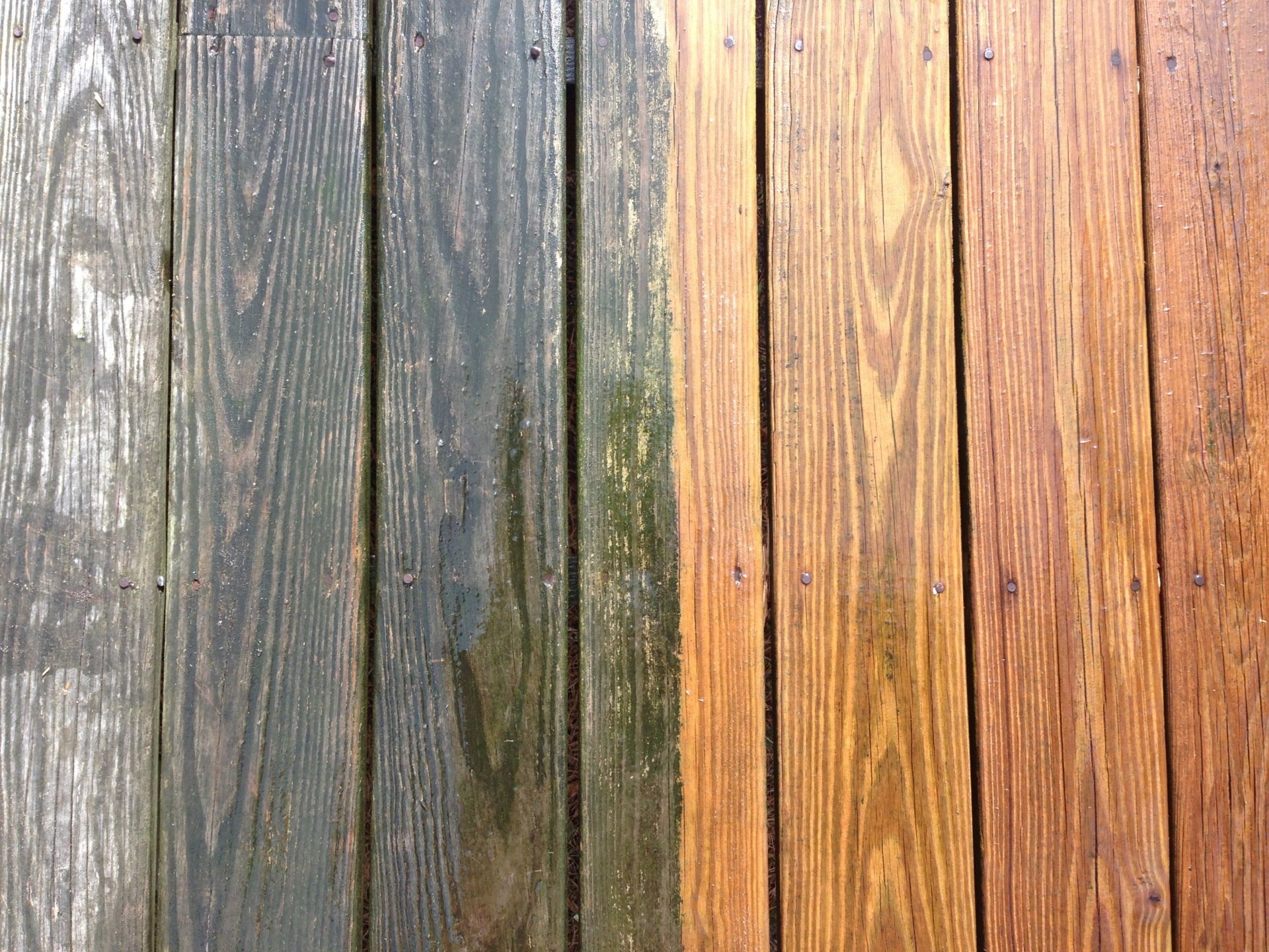 Cleaning wooden decks