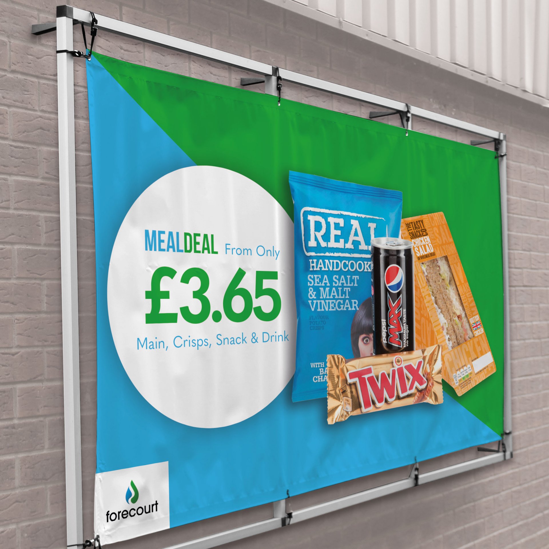 Oudoor Banner Frame Freestanding A Frame or Wall Mountable