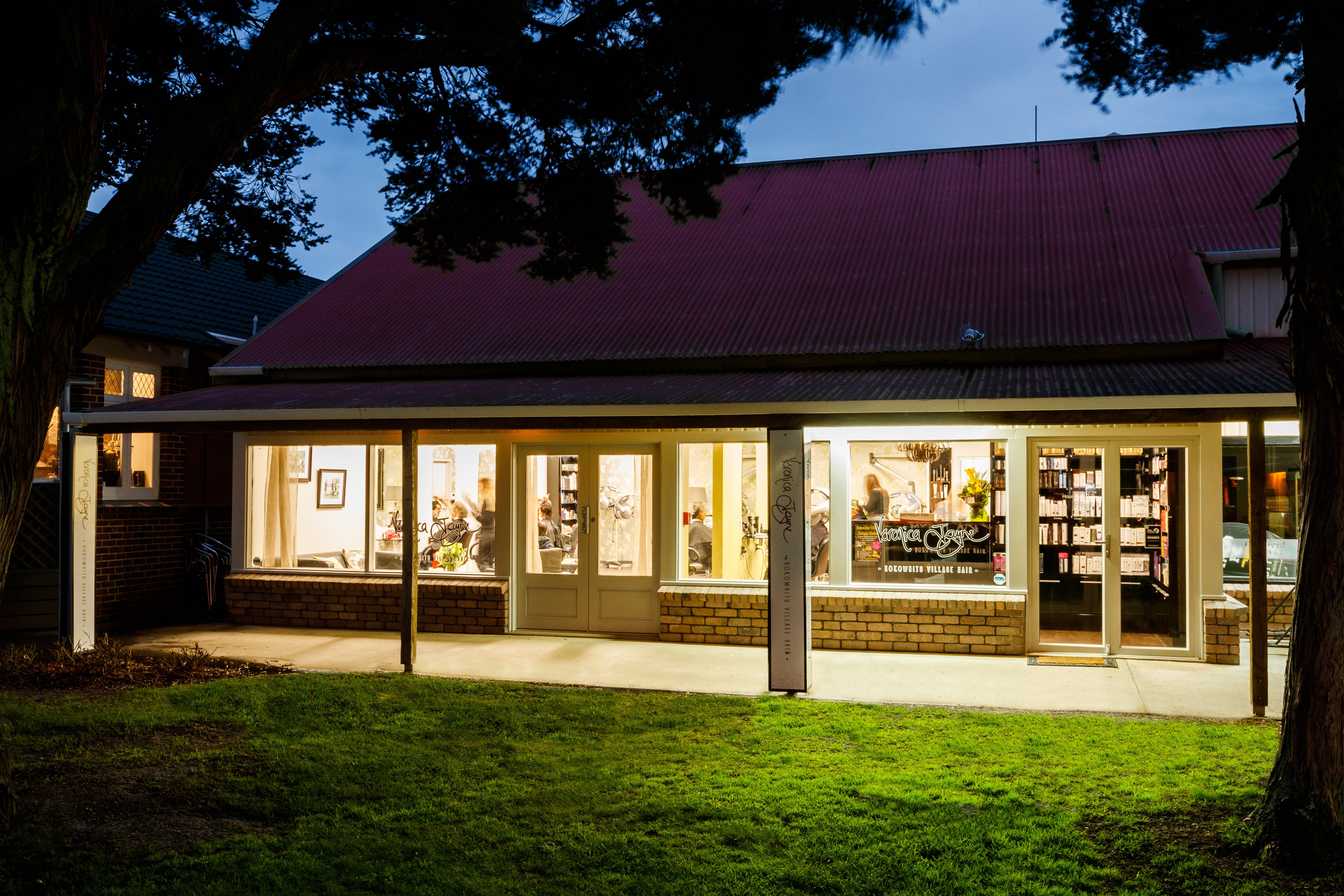 Women with curly hair and professional makeup done