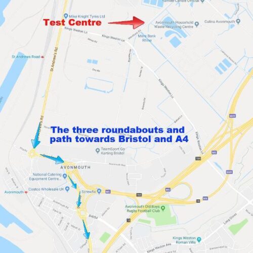 Online Driving Tutorial Avonmouth Test Route Avonmouth spiral