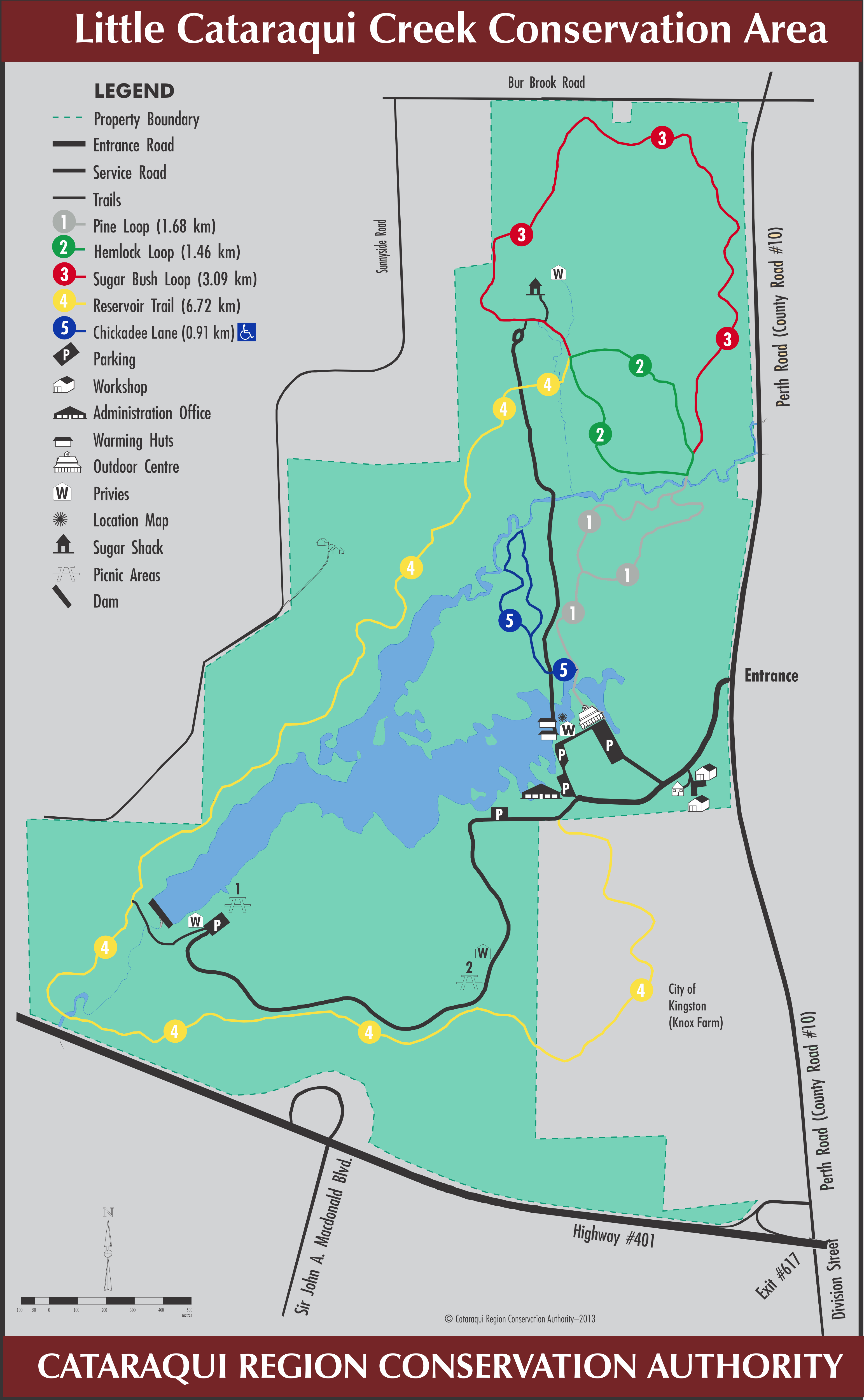Gould Lake Trail Map Little Cataraqui Creek Conservation Area Hiking Guide