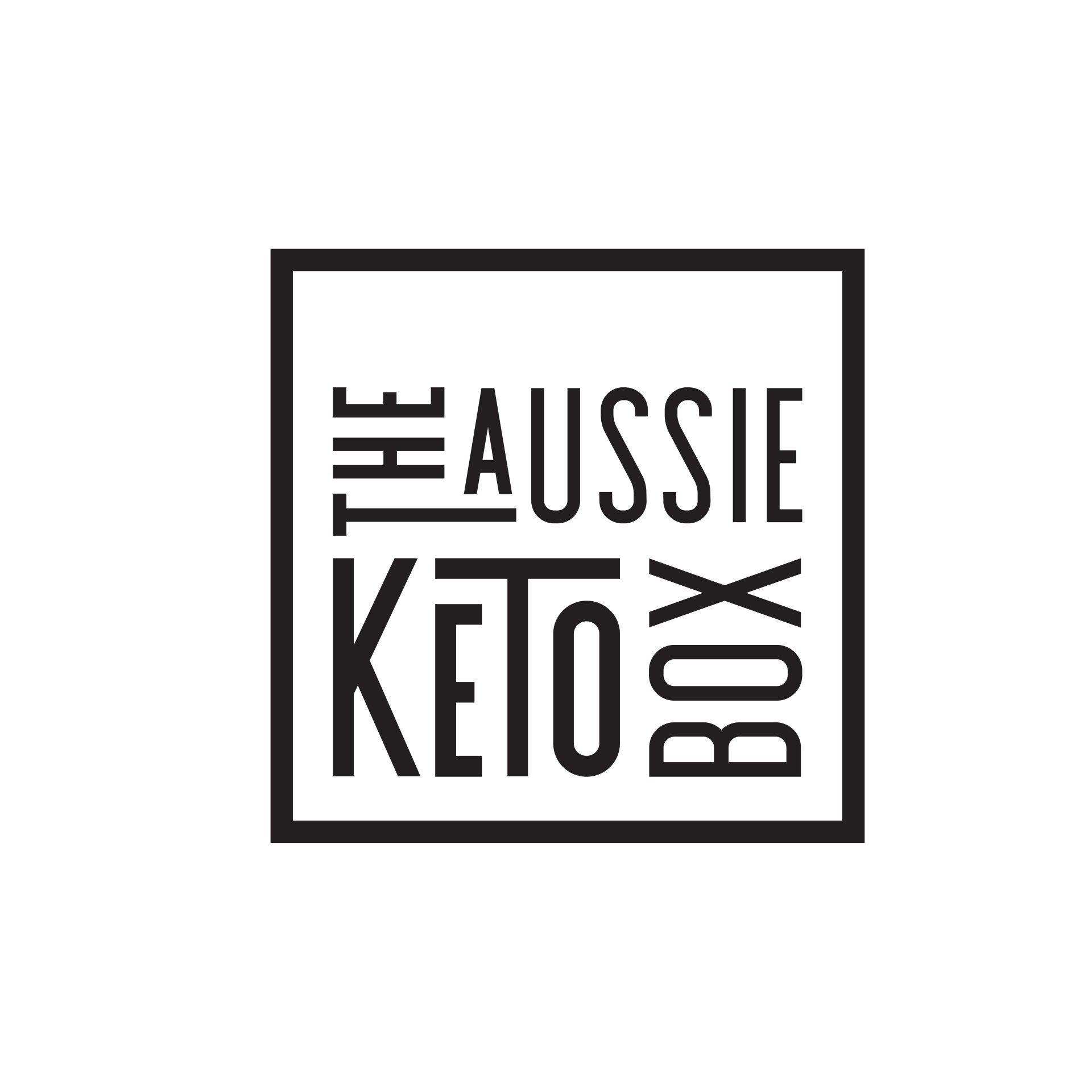 The Aussie Keto Box log designed by Vanilla Hayes creative graphic design  studio in Blenheim, Marlborough, New Zealand