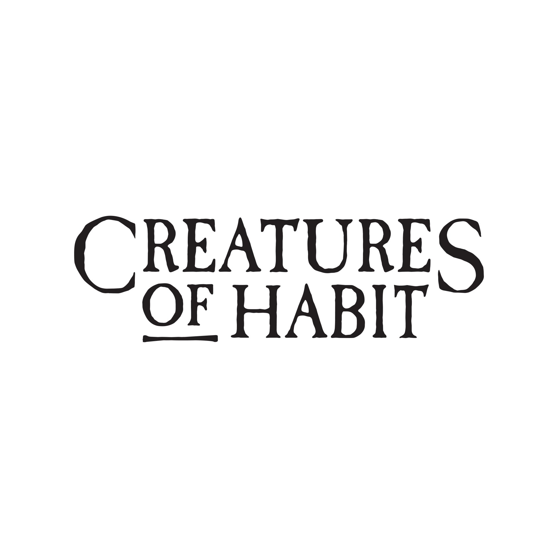 Creatures of Habit logo designed by Vanilla Hayes creative graphic design  studio in Blenheim, Marlborough, New Zealand