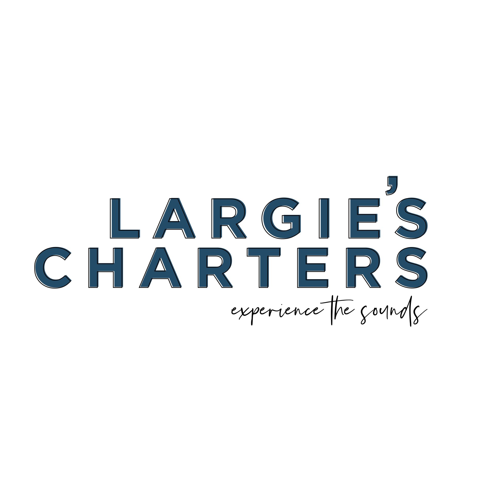 Largies Charters logo designed by Vanilla Hayes creative graphic design  studio in Blenheim, Marlborough, New Zealand