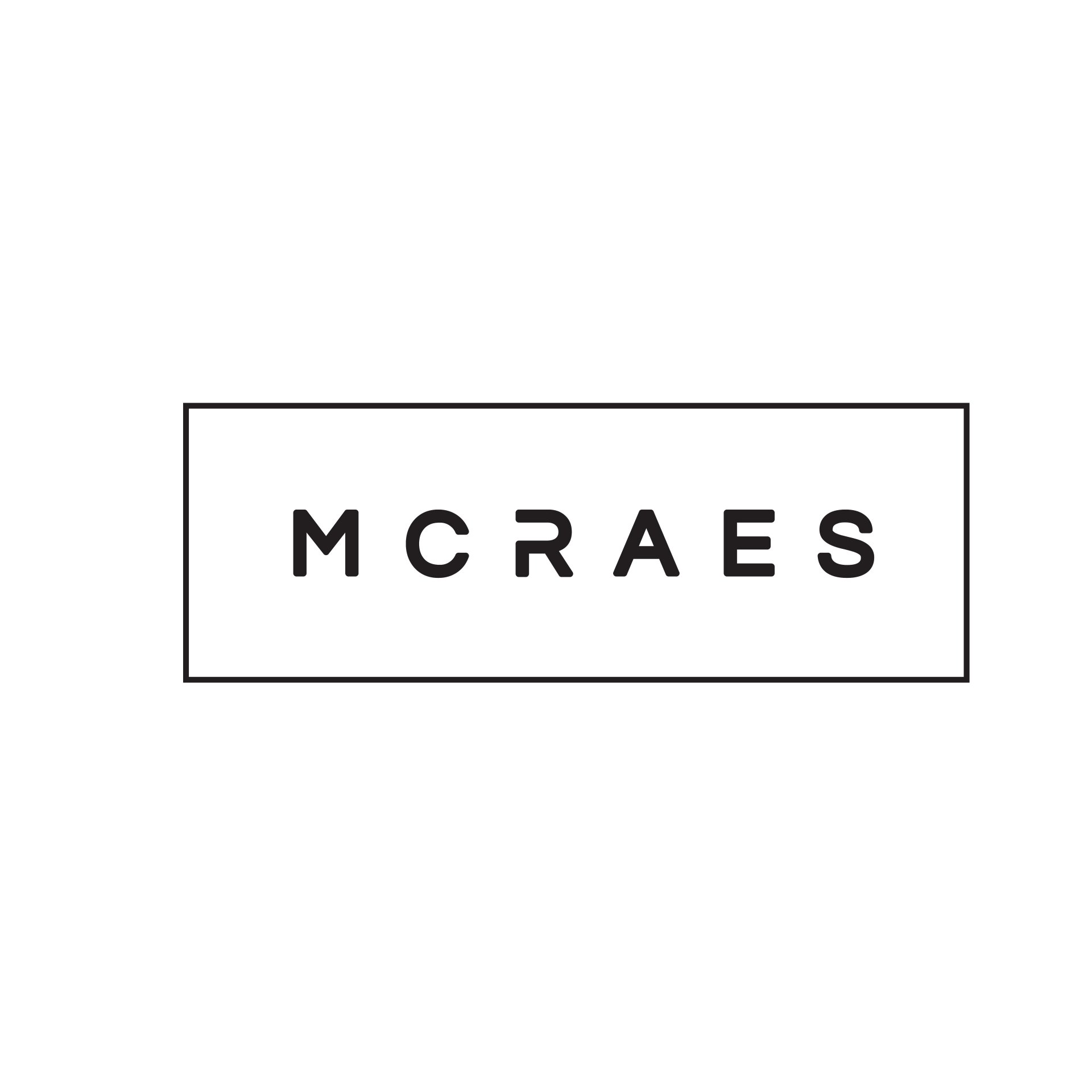 Mcraes logo designed by Vanilla Hayes creative graphic design  studio in Blenheim, Marlborough, New Zealand
