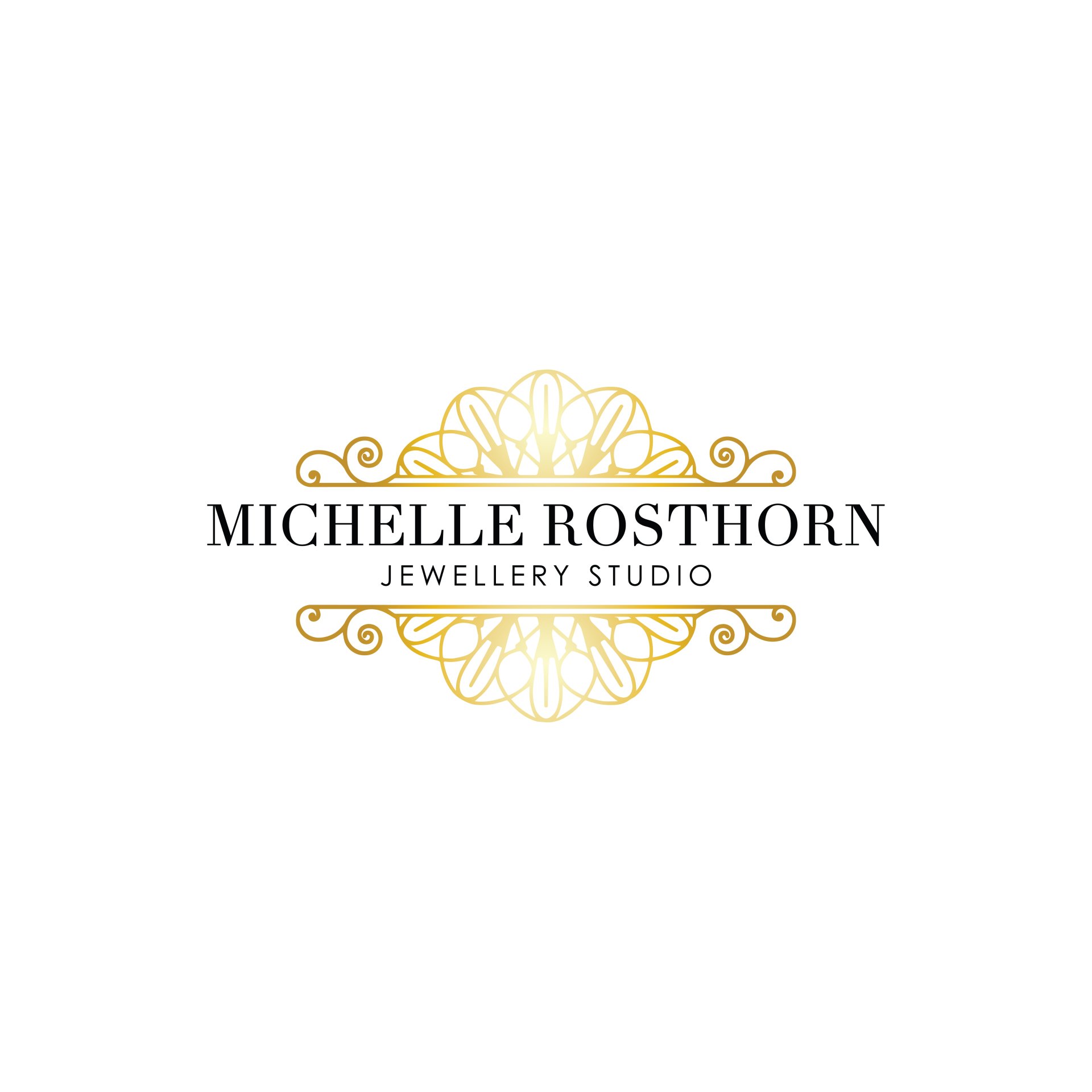 Michelle Rosthorn Jewellery logo designed by Vanilla Hayes creative graphic design  studio in Blenheim, Marlborough, New Zealand