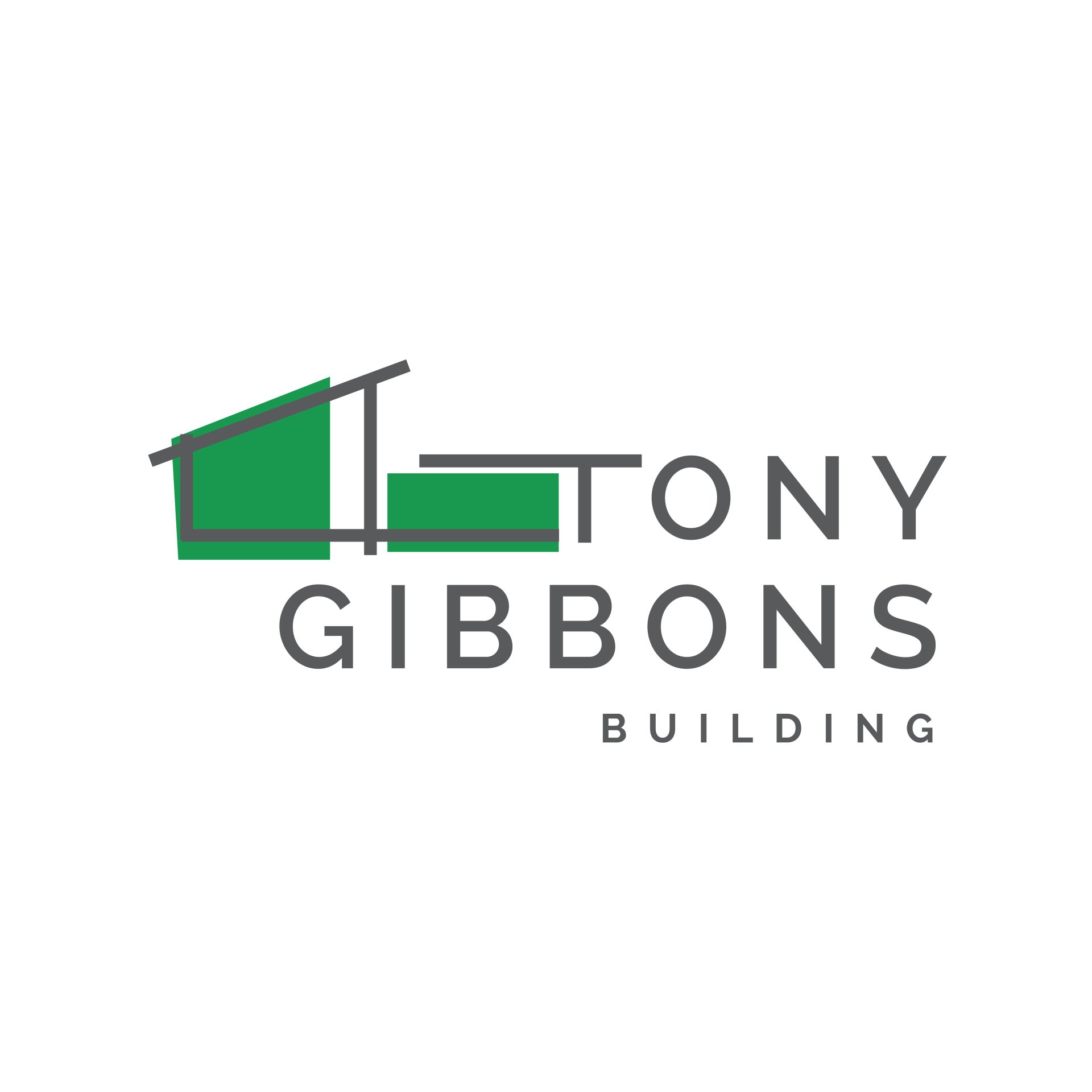 Tony Gibbons Building logo designed by Vanilla Hayes creative graphic design  studio in Blenheim, Marlborough, New Zealand