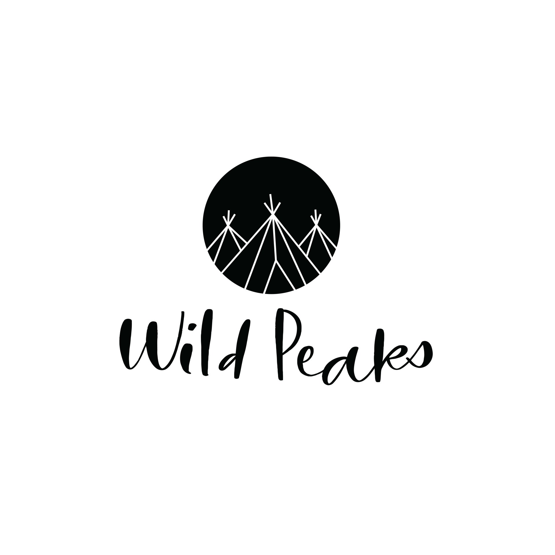 Wild Peaks logo designed by Vanilla Hayes creative graphic design  studio in Blenheim, Marlborough, New Zealand