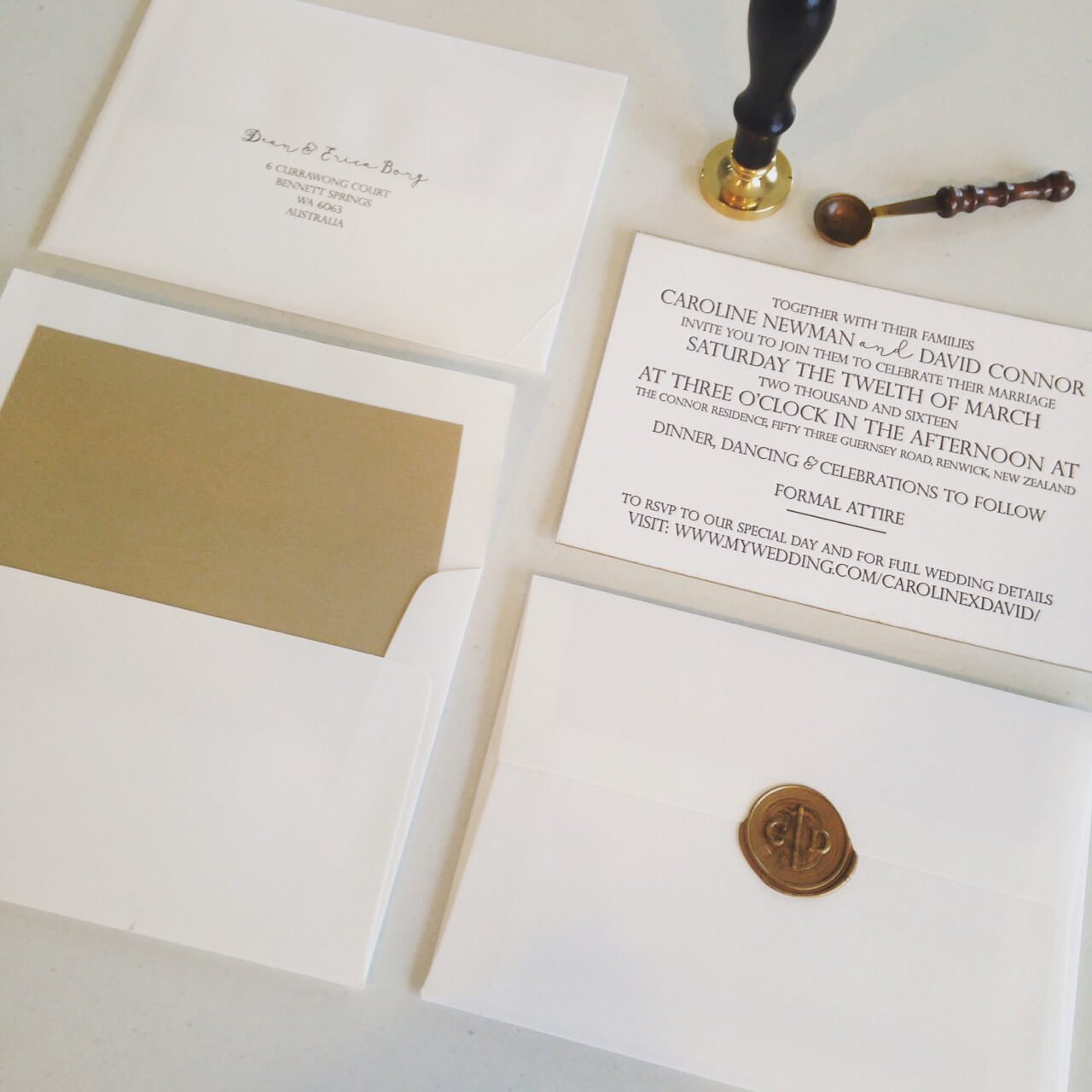 Wedding Invitations designed by Vanilla Hayes creative graphic design  studio in Blenheim, Marlborough, New Zealand