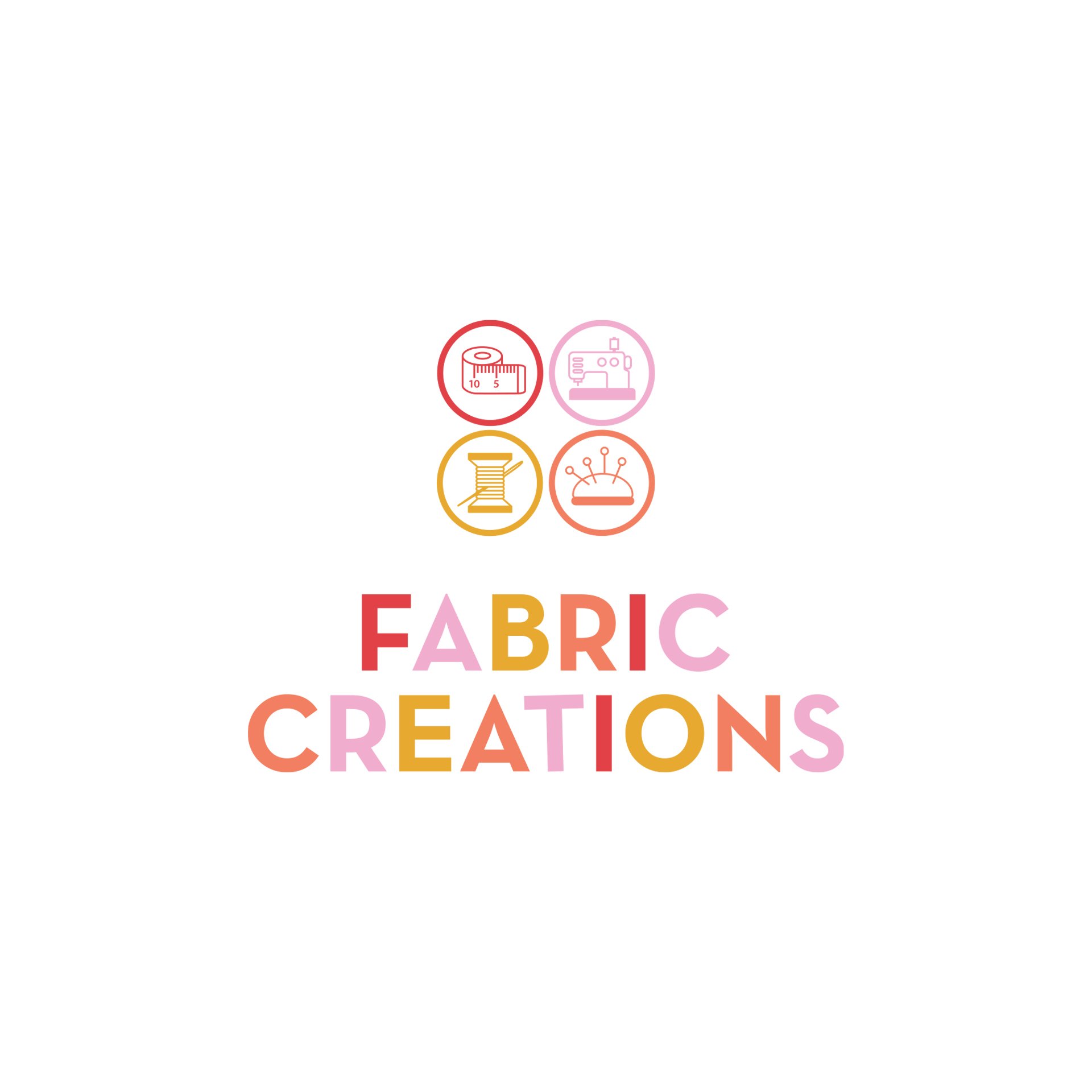Fabric Creations logo designed By Vanilla Hayes