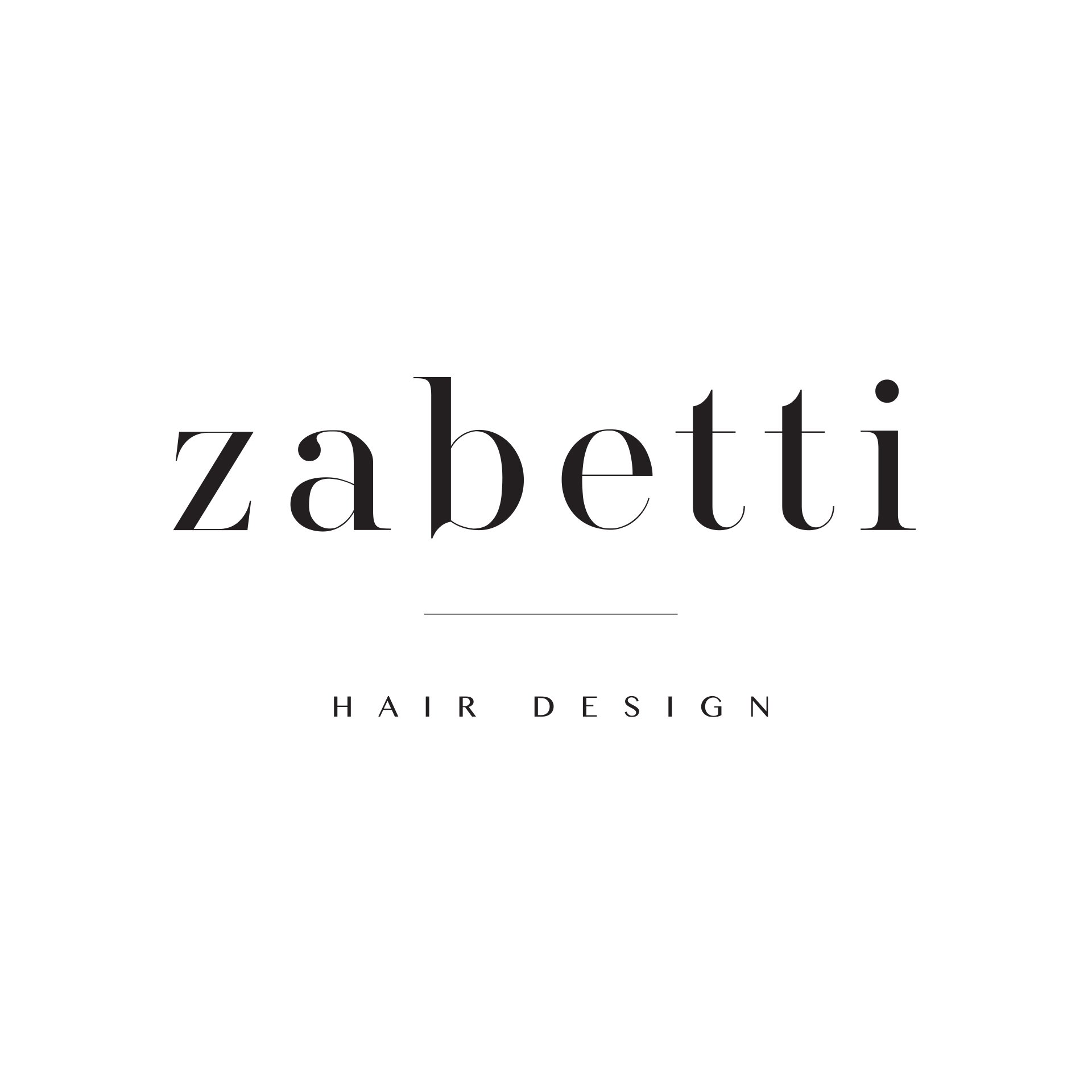 Zabetti Hair Design logo designed By Vanilla Hayes