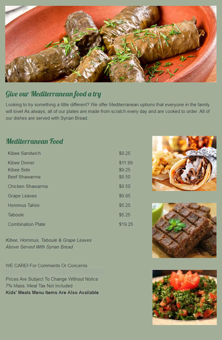 Mediterranean Food In Methuen Ma G Z Pizza Restaurant Mediterranean Food In Methuen Ma