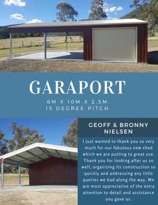 red and white garage