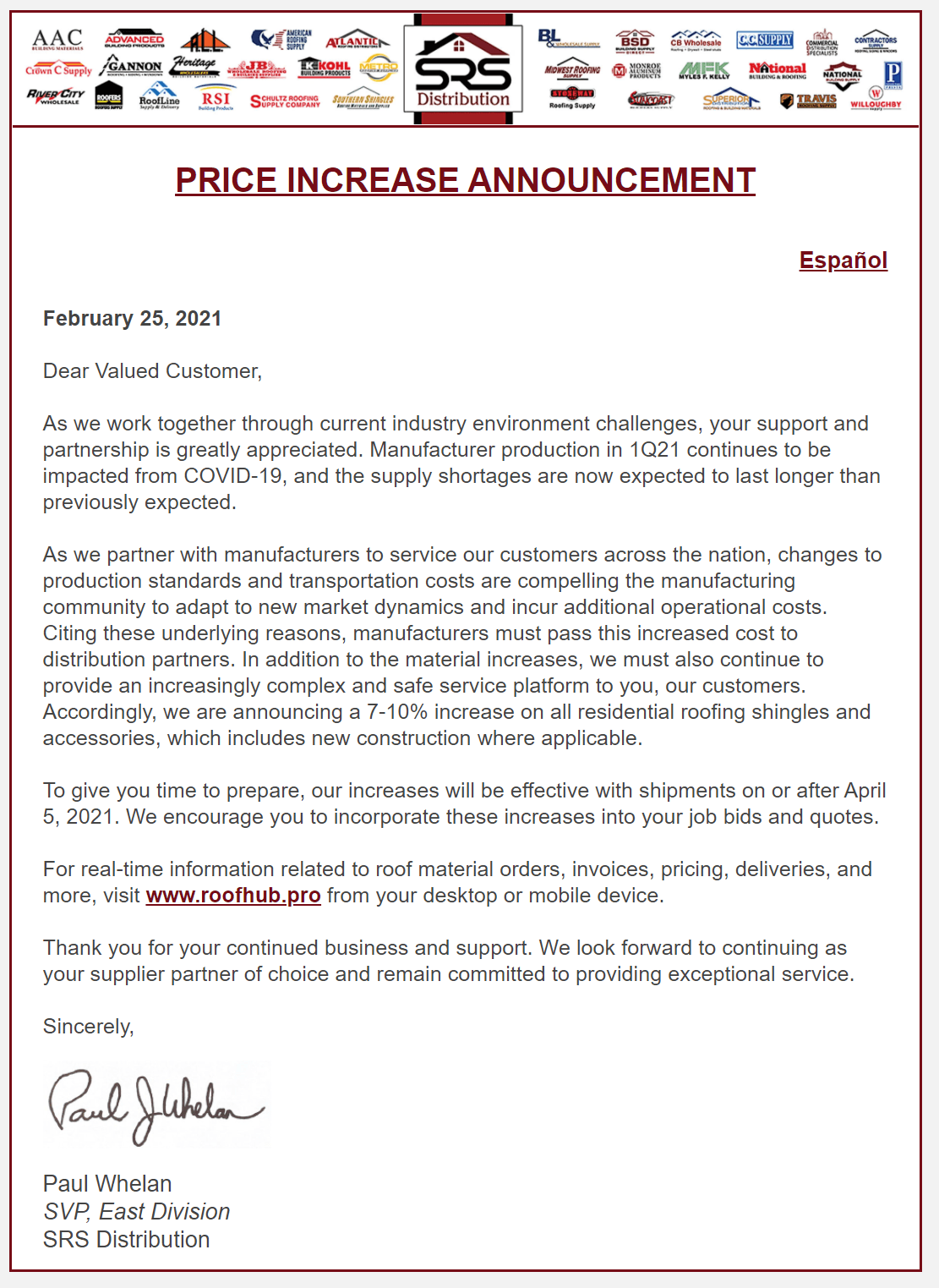 Price Increases in Home Improvement