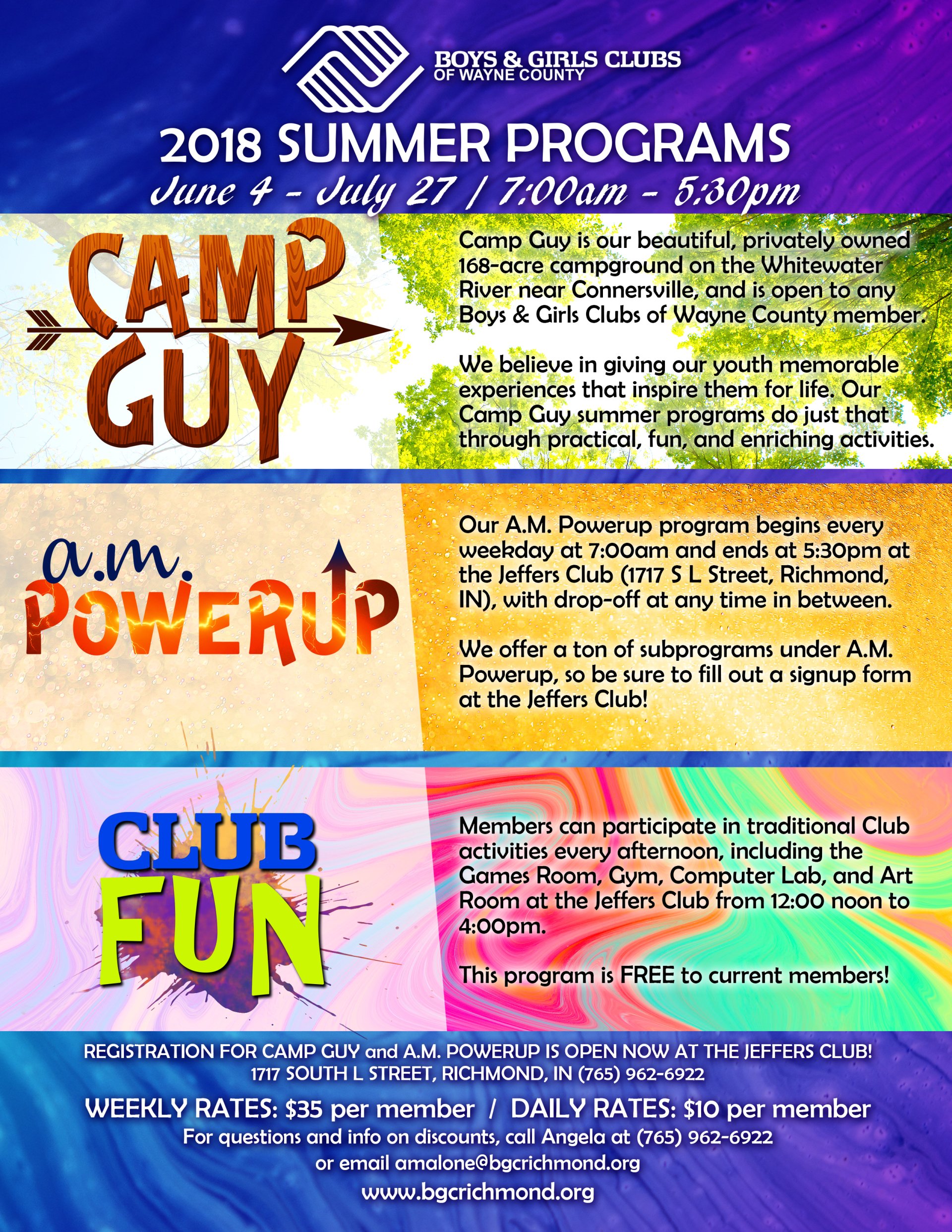 summer programs how much space do flyers take up on a computer