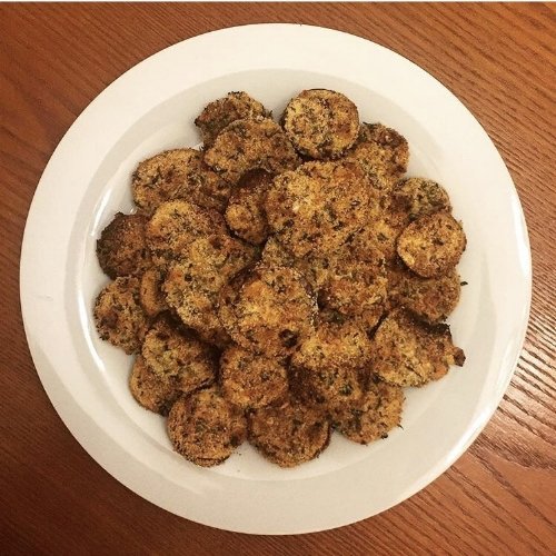 Baked Almond Crusted Eggplant Bites