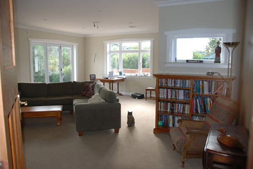 Interior of living room after renovation