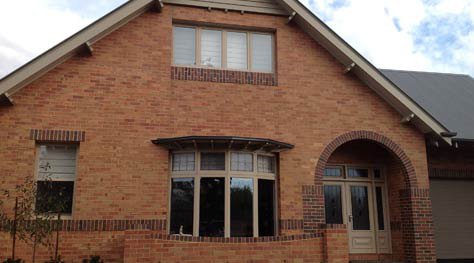 front view brownstudent allen building house