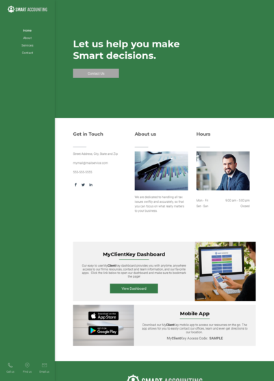 My Client Key A Side of the Times - Green Template