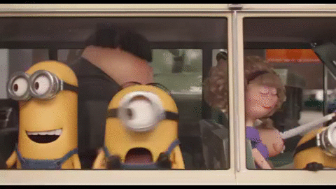 Minions in a bus