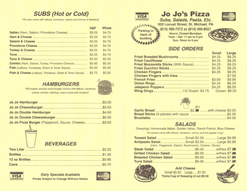 JoJo's Pizza Johnstown PA's Best Pizza Shop