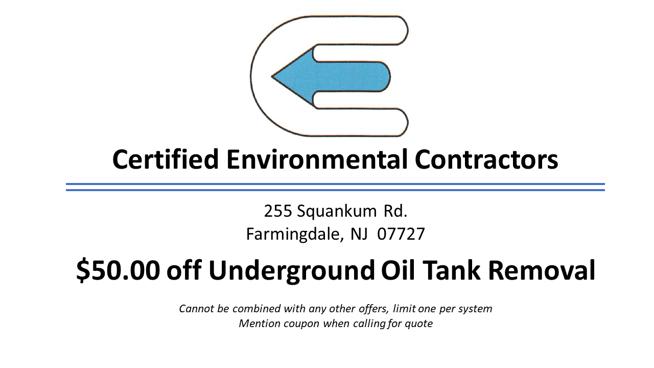 FAQ Oil Tank Removal Certified Environmental NJ