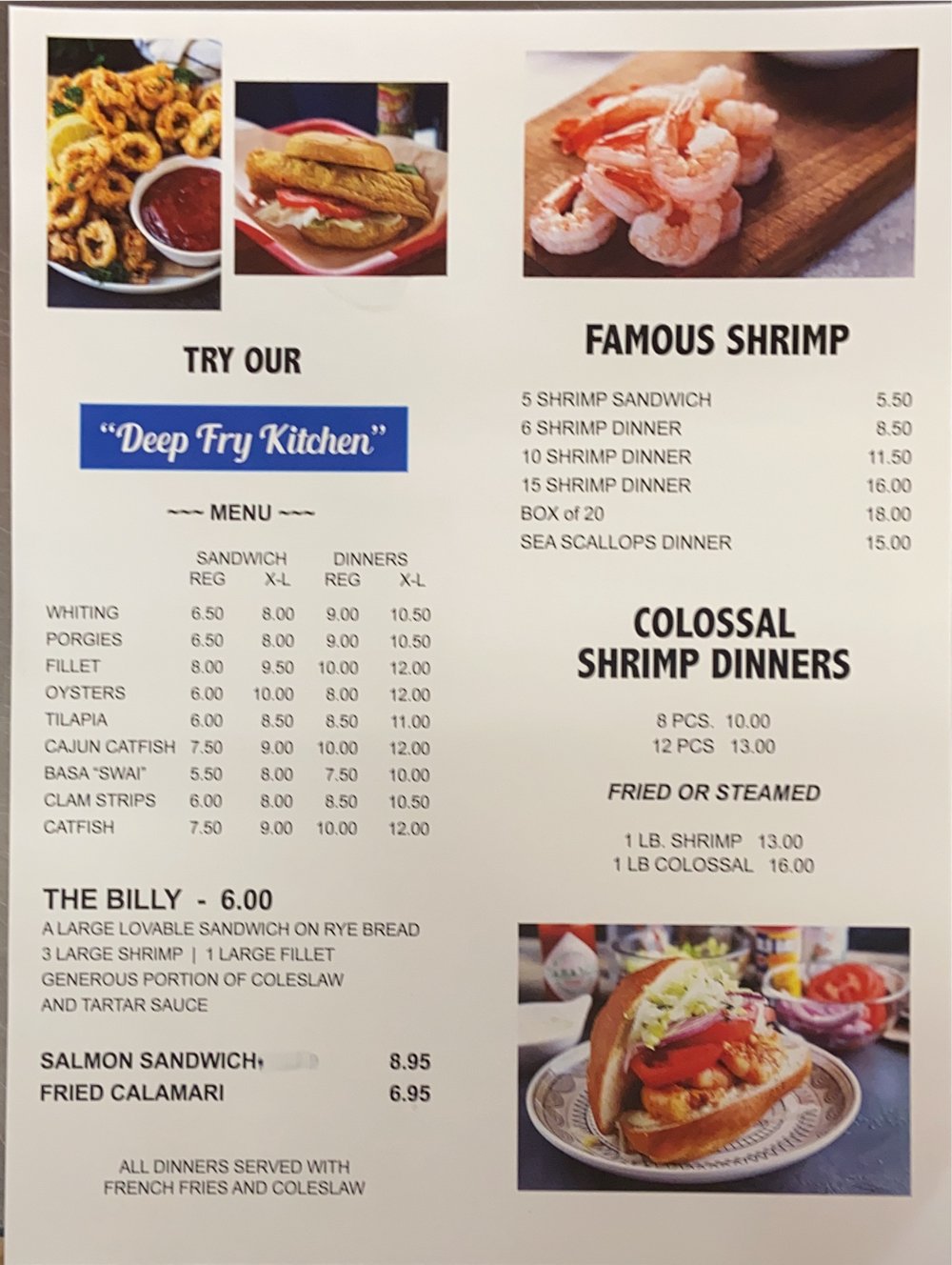 Randys Fish Market Naples Menu
