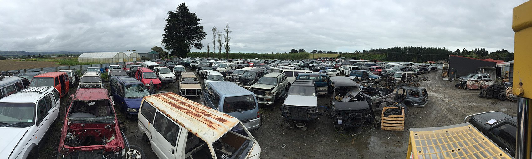 Used cars parked for selling