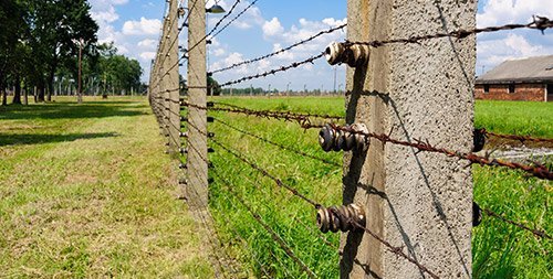 View of an industrial fencing 