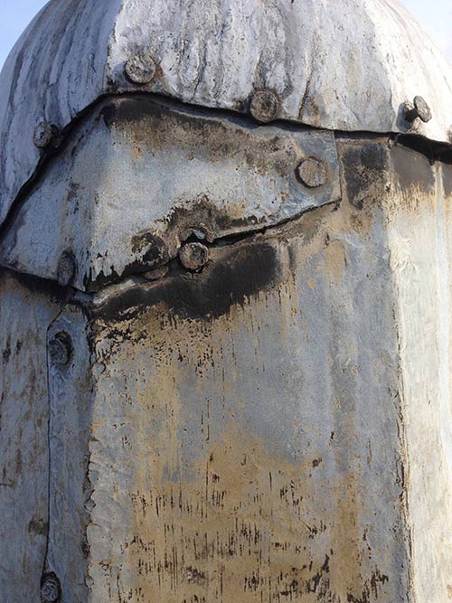 Old lead finial Heritage Slate Roofing Hobart Australia